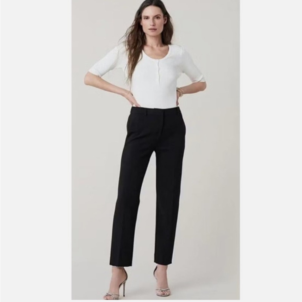 NWT DVF Diane von Furstenberg Genesis crop trousers pants black skinny 6
